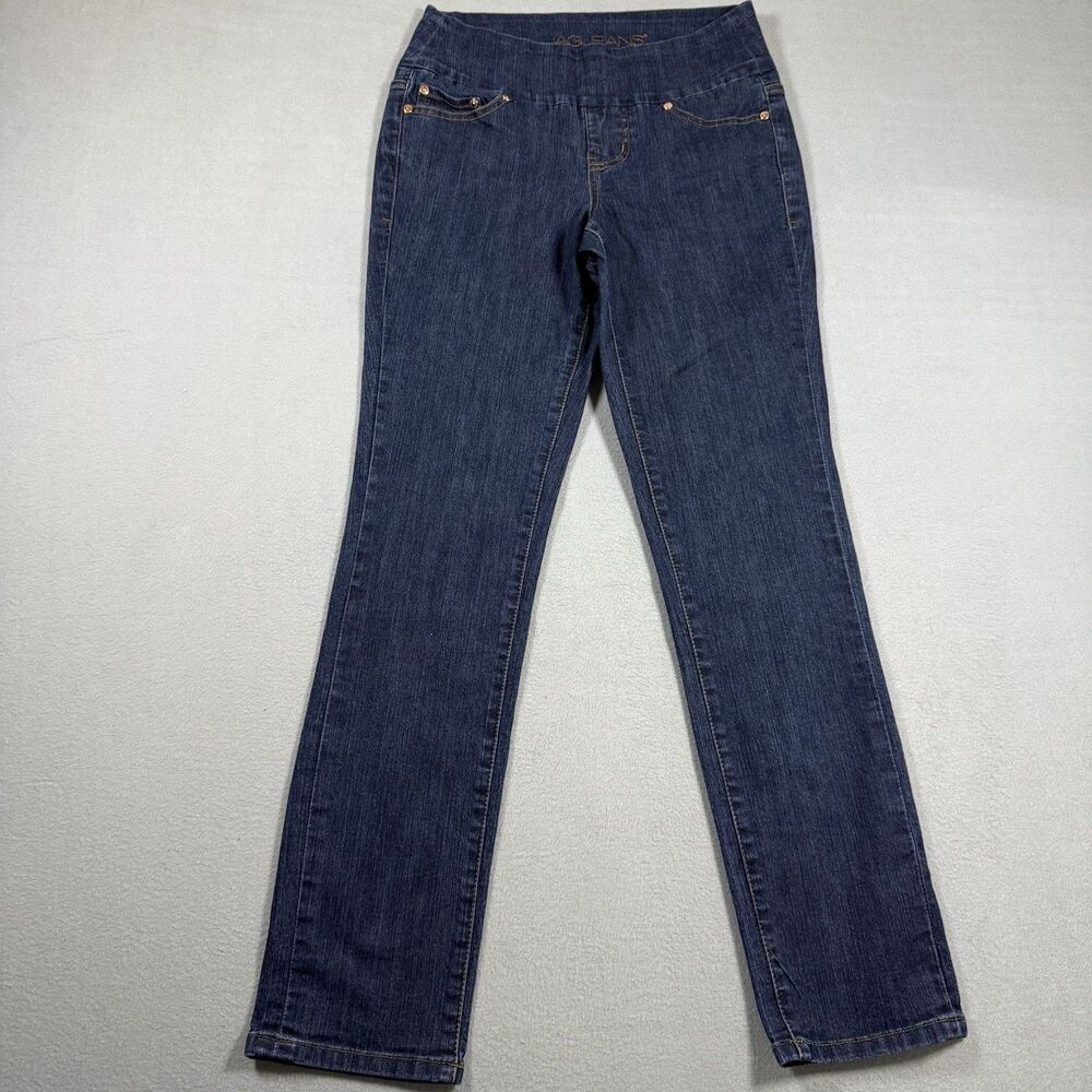 JAG Jeans Womens Size 4S High Rise Slim Leg Dark Wash Pull On Stretch Denim